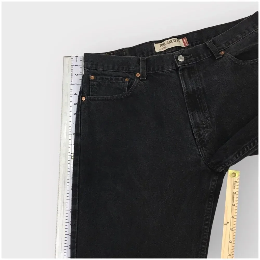 Vintage Levis 550 Mens Denim Jeans Relaxed Fit Actual Size 36x30 Black Wash Pant